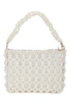 Buy_The Leather Garden_Ivory Beads Jaisalmer Pearl Embroidered Crossbody Bag With Pouch - 4 Pcs _Online_at_Aza_Fashions