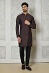 Buy_Arihant Rai Sinha_Multi Color Cotton Silk Printed Floral And Striped Kurta_at_Aza_Fashions