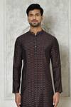Buy_Arihant Rai Sinha_Multi Color Cotton Silk Printed Floral And Striped Kurta_Online_at_Aza_Fashions
