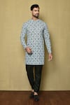 Buy_Arihant Rai Sinha_Multi Color Georgette Printed Mughal Kurta _at_Aza_Fashions