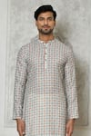 Buy_Arihant Rai Sinha_Multi Color Cotton Silk Printed Mandala Floral Short Kurta _Online_at_Aza_Fashions