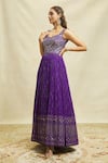 Buy_Alaya Advani_Purple Anarkali Georgette Embroidered Hand Mirror Work With Dupatta _Online_at_Aza_Fashions