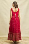 Alaya Advani_Maroon Anarkali Georgette Embroidered Hand Sleeveless With Dupatta _Online_at_Aza_Fashions