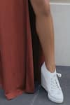 Shop_Tiesta_White Leather Sneaker Wedges _at_Aza_Fashions