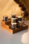 Buy_S.G. Home_Brown Wood And Glass Acacia Condiment Rack _at_Aza_Fashions