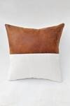 Throwpillow_Brown Cotton Colorblock Cushion Cover_at_Aza_Fashions