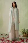Buy_VARUN CHHABRA_Ivory Kurta And Gharara Chanderi Embroidered Resham Round Set_at_Aza_Fashions