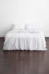 Buy_Thread Connect_White Pure Linen Plain Natural Duvet Cover Bedsheet Set _at_Aza_Fashions