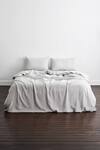 Buy_Thread Connect_Grey Pure Linen Plain Duvet Cover Set_at_Aza_Fashions