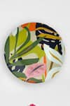 Buy_The Quirk India_Multi Color Ceramic Print American Artistic Abstract Decorative Wall Plate _at_Aza_Fashions