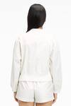 Shop Terra Luna Ivory 100% Organic Handloom Cotton Plain Octan Astro Sheen Jacket at Aza Fashions Shop_Terra Luna_Ivory 100% Organic Handloom Cotton Plain Octan Astro Sheen Jacket _at_Aza_Fashions