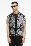 Terra Luna Black Cotton Palawan Paisley Print Shirt Online at Aza Fashions Terra Luna_Black Cotton Palawan Paisley Print Shirt _Online_at_Aza_Fashions