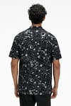 Shop Terra Luna Black Cotton Palawan Eco Foil Sparkle Print Shirt at Aza Fashions Shop_Terra Luna_Black Cotton Palawan Eco Foil Sparkle Print Shirt _at_Aza_Fashions
