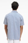 Shop_Terra Luna_White Cotton Palawan Bling Stripe Print Shirt _at_Aza_Fashions