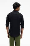 Shop_Terra Luna_Black 100% Organic Handloom Cotton Dante Shirt _at_Aza_Fashions