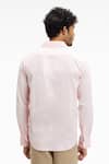 Shop_Terra Luna_Pink 100% Organic Handloom Cotton Dante Shirt _at_Aza_Fashions