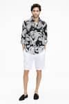 Buy_Terra Luna_Black Cotton Dante Paisley Print Shirt _at_Aza_Fashions