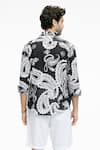 Shop_Terra Luna_Black Cotton Dante Paisley Print Shirt _at_Aza_Fashions