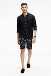Buy_Terra Luna_Black 100% Linen Coda Shirt _at_Aza_Fashions