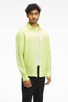 Buy_Terra Luna_Yellow Coda Linen Shirt_Online_at_Aza_Fashions