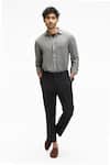 Buy_Terra Luna_Grey 100% Linen Coda Button Down Shirt For Men_at_Aza_Fashions