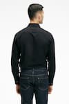 Shop_Terra Luna_Black Pacha Organic Handloom Oxford Cotton Shirt_at_Aza_Fashions