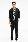 Buy_Terra Luna_Black Cotton Embroidery Organic Handloom Oxford Printed Shirt _at_Aza_Fashions