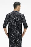 Shop_Terra Luna_Black Cotton Embroidery Zouk Organic Printed Shirt _at_Aza_Fashions