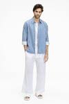Buy_Terra Luna_White Cotton Bling Stripe Print Organic Shirt _at_Aza_Fashions
