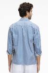 Shop_Terra Luna_White Cotton Bling Stripe Print Organic Shirt _at_Aza_Fashions