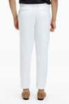 Shop_Terra Luna_White 100% Handloom Twill Cotton Plain Argo Pant _at_Aza_Fashions