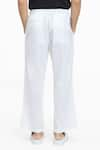 Shop_Terra Luna_White 100% Organic Handloom Cotton Plain Tao Pant _at_Aza_Fashions