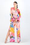 Buy_Limerick By Abirr N' Nanki_Multi Color Habutai Silk Floral Esra Pattern Pant  _at_Aza_Fashions