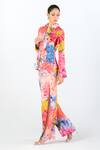 Buy_Limerick By Abirr N' Nanki_Multi Color Habutai Silk Floral Esra Pattern Pant  _Online_at_Aza_Fashions