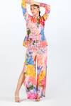 Shop_Limerick By Abirr N' Nanki_Multi Color Habutai Silk Floral Esra Pattern Pant  _Online_at_Aza_Fashions