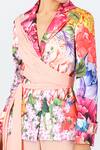 Buy_Limerick By Abirr N' Nanki_Peach Georgette, Satin Embroidery Collared Kyomi Blossom Floral Pattern Jacket _Online_at_Aza_Fashions