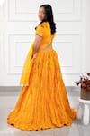 Buy Kirti Agarwal - Pret N Couture Yellow Organza, Chanderi Lace Embellished Blouse Lehenga Set Online at Aza Fashions Buy_Kirti Agarwal - Pret N Couture_Yellow Organza, Chanderi Lace Embellished Blouse Lehenga Set _Online_at_Aza_Fashions
