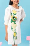 Buy Kirti Agarwal - Pret N Couture White Cotton, Silk Bows, Embroidery Tulip Bloom Dress Online at Aza Fashions Buy_Kirti Agarwal - Pret N Couture_White Cotton, Silk Bows, Embroidery Tulip Bloom Dress _Online_at_Aza_Fashions