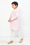 Buy_Samyukta Singhania_Pink Cotton Printed Floral Kurta And Pant Set 