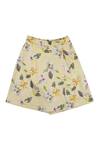 Buy_STELLA ROSSA BY LES PETITS_Yellow Cotton Floral Pattern Skort_at_Aza_Fashions