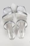 Shop_Oroh_Silver Square Front Textured Sandals_at_Aza_Fashions