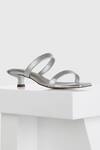 Buy_Oroh_Silver Square Front Textured Sandals_Online_at_Aza_Fashions