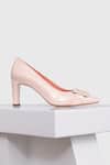 Oroh_Pink Buckles Majorca Leather Pump Heels _at_Aza_Fashions