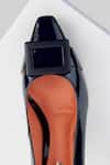 Shop Oroh Blue Buckles Majorca Pump Leather Heels Online at Aza Fashions Shop_Oroh_Blue Buckles Majorca Pump Leather Heels _Online_at_Aza_Fashions