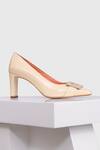 Oroh_Off White Buckles Majorca Square Toe Pump Heels _at_Aza_Fashions