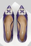 Shop Oroh Purple Crystals Marbella Stone Embellished Kitten Pump Heels at Aza Fashions Shop_Oroh_Purple Crystals Marbella Stone Embellished Kitten Pump Heels _at_Aza_Fashions