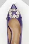 Oroh Purple Crystals Marbella Stone Embellished Kitten Pump Heels at Aza Fashions Oroh_Purple Crystals Marbella Stone Embellished Kitten Pump Heels _at_Aza_Fashions