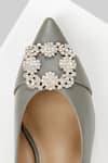 Oroh Grey Crystals, Rhinestones Marbella Leather Stone Embellished Pumps at Aza Fashions Oroh_Grey Crystals, Rhinestones Marbella Leather Stone Embellished Pumps _at_Aza_Fashions