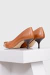Buy_Oroh_Brown Stones Embellished Leather Pumps _Online_at_Aza_Fashions