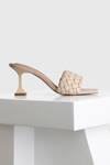 Oroh_Beige Paterna Leather Basket Weave Sandals_Online_at_Aza_Fashions